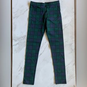 NWT Girls' Black Watch plaid leggings